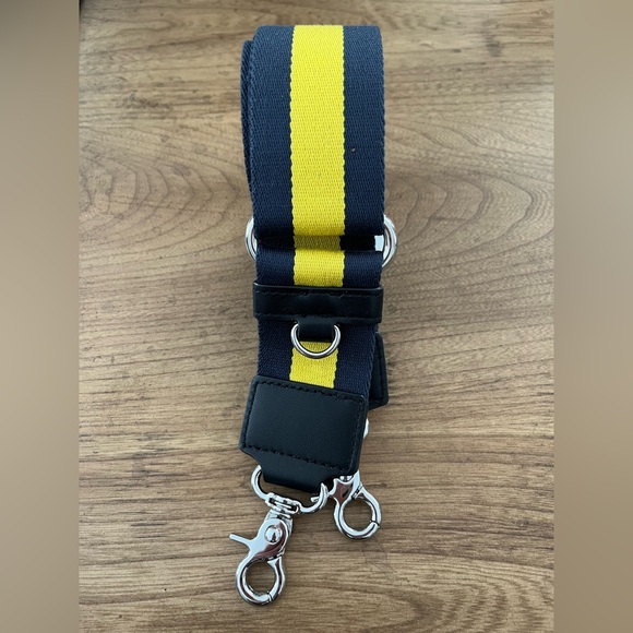 MZ Wallace Handbags - MZ Wallace Dawn/Yellow Cotton webbing leather trim adjustable crossbody strap